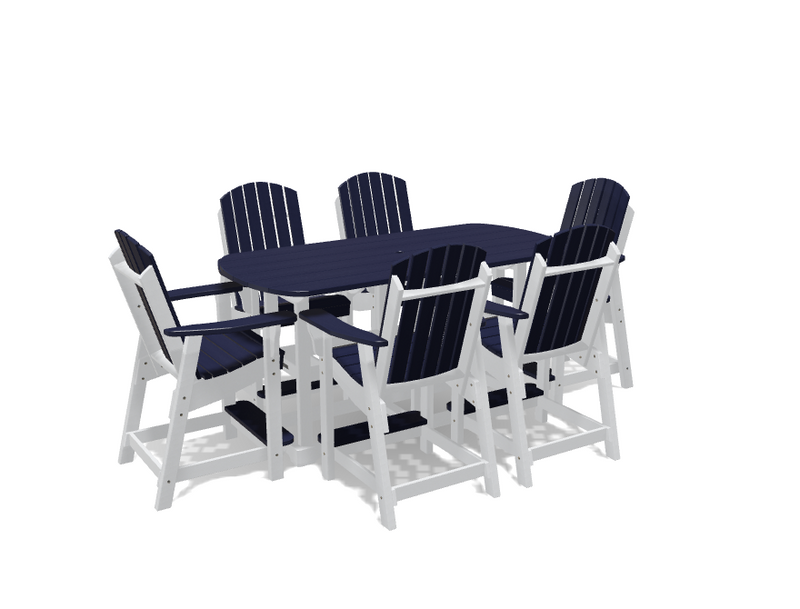 Krahn 6' Bistro Table Set with 6 Chairs