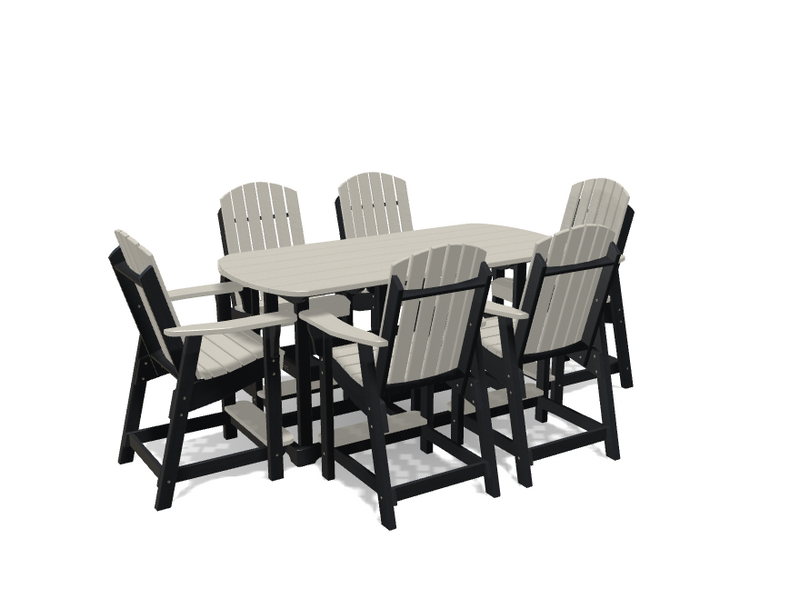 Krahn 6' Bistro Table Set with 6 Chairs