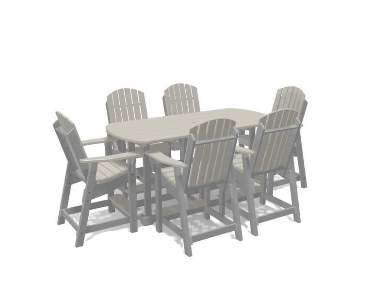 Krahn 6' Bistro Table Set with 6 Chairs