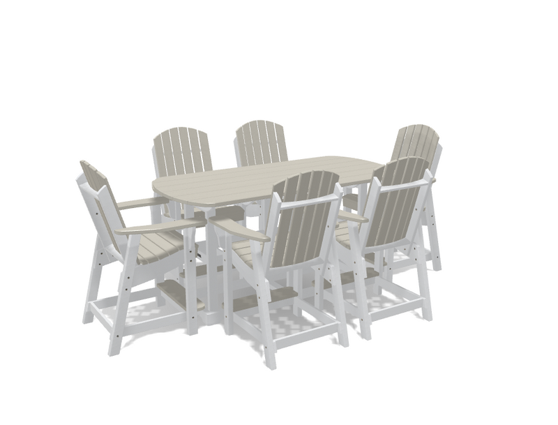 Krahn 6' Bistro Table Set with 6 Chairs