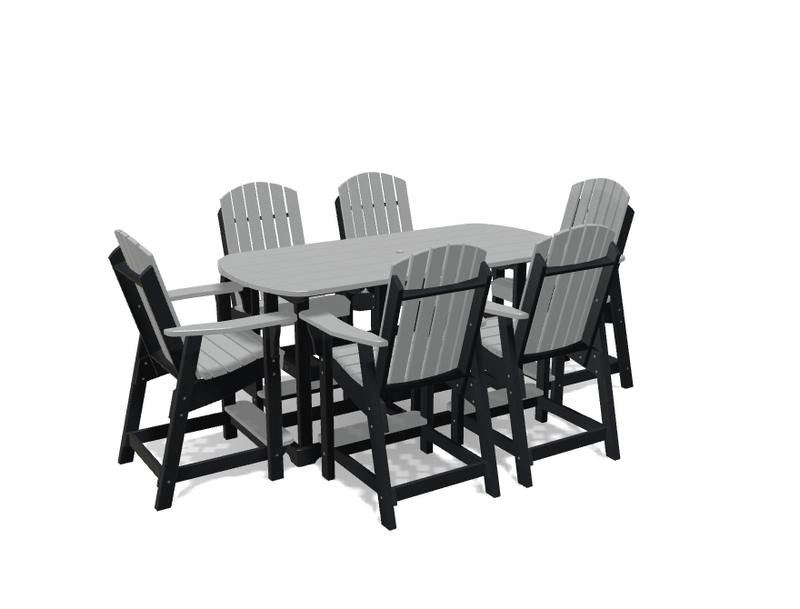 Krahn 6' Bistro Table Set with 6 Chairs