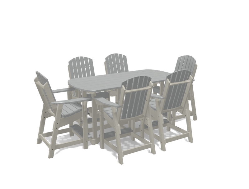 Krahn 6' Bistro Table Set with 6 Chairs