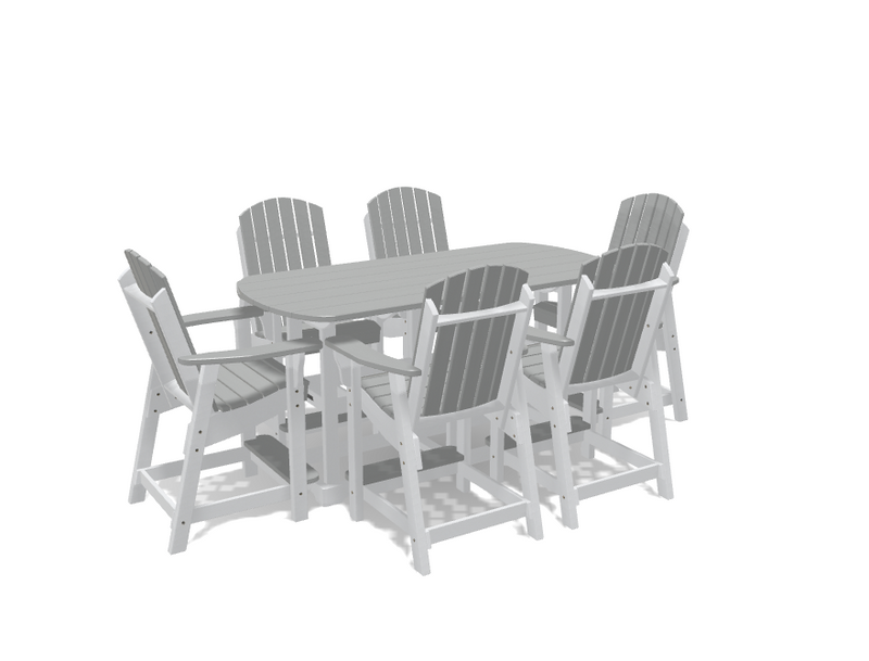 Krahn 6' Bistro Table Set with 6 Chairs