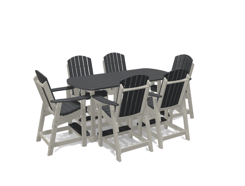 Krahn 6' Bistro Table Set with 6 Chairs