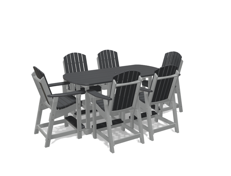 Krahn 6' Bistro Table Set with 6 Chairs