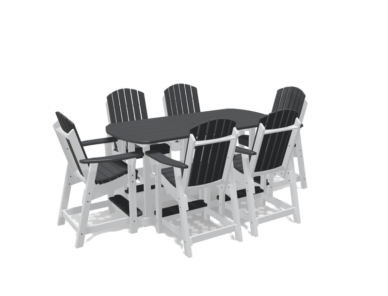Krahn 6' Bistro Table Set with 6 Chairs
