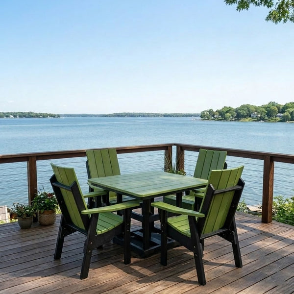Krahn 40" x 40" Dining Table with 4 Modern Chairs