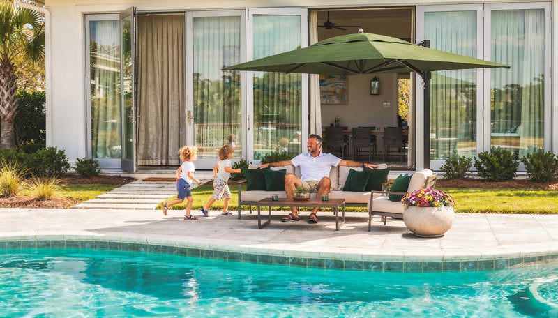 Frankford Eclipse Designer Cantilever Umbrella - 10' x 13' Rectangle