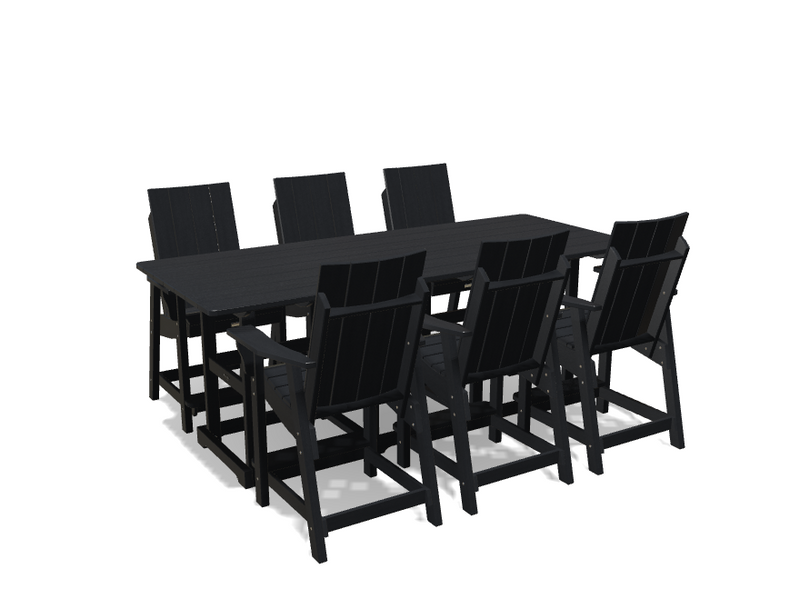 Krahn 8' Bistro Table Set with 6 Chairs - Deluxe
