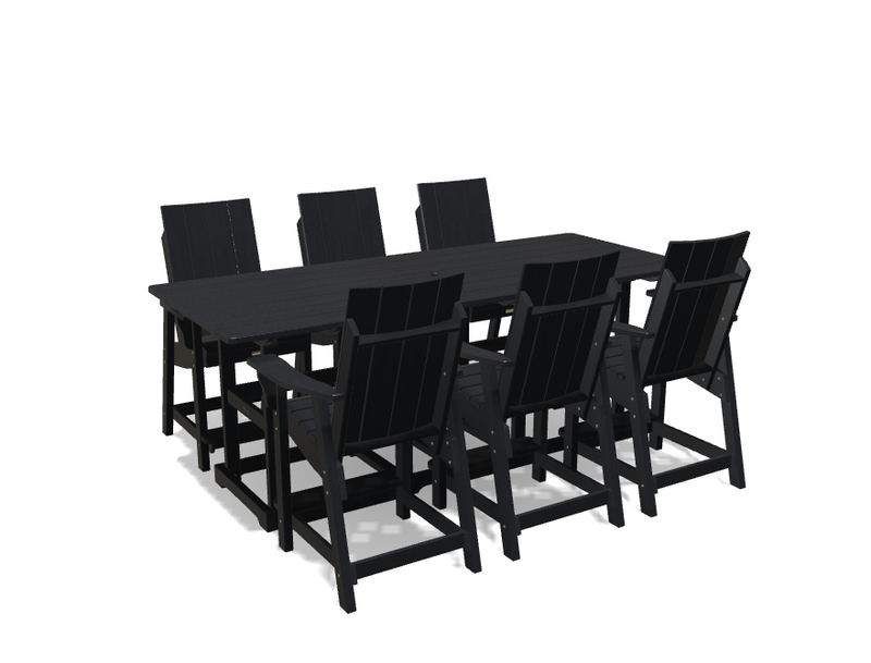 Krahn 8' Bistro Table Set with 6 Chairs - Deluxe