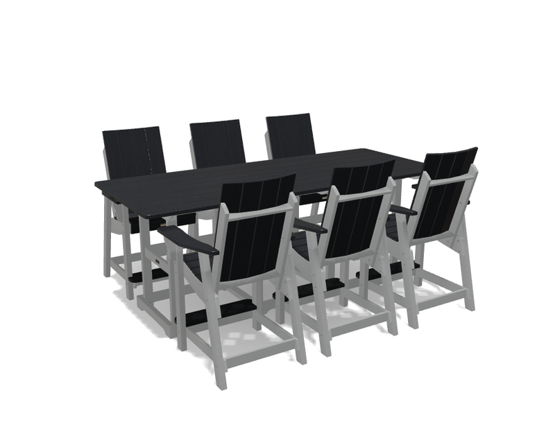Krahn 8' Bistro Table Set with 6 Chairs - Deluxe
