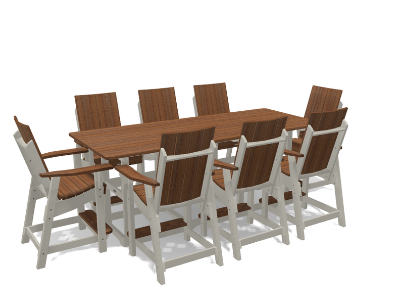 Krahn 40" x 96" Bistro Table with 8 Chairs