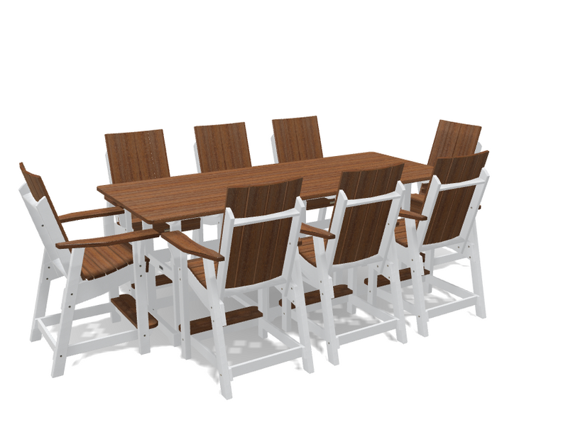 Krahn 40" x 96" Bistro Table with 8 Chairs