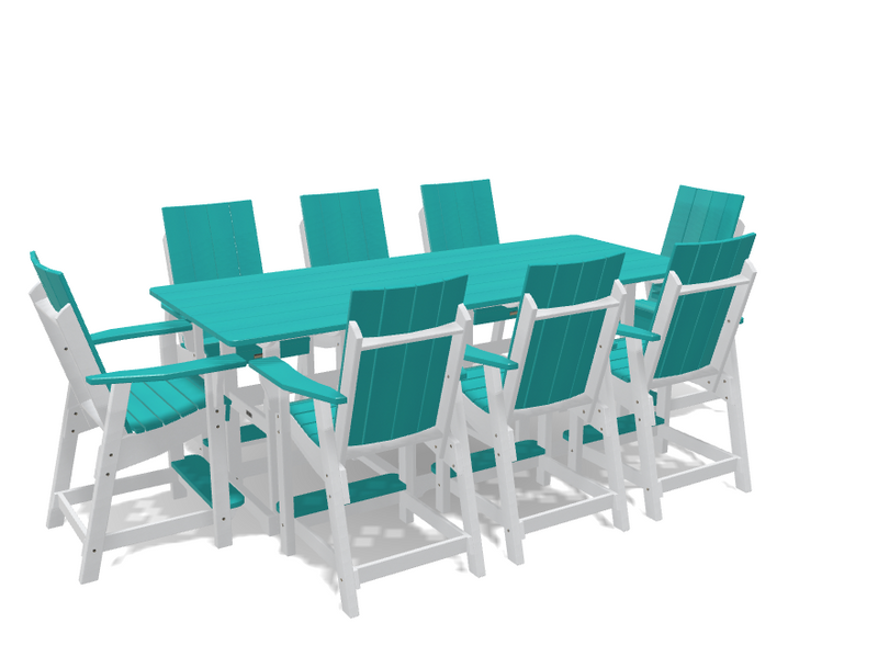 Krahn 40" x 96" Bistro Table with 8 Chairs