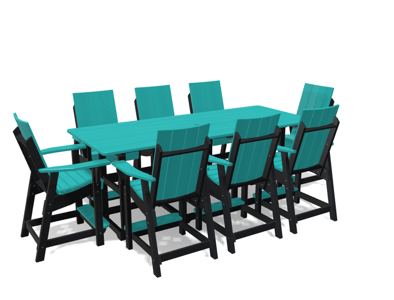 Krahn 40" x 96" Bistro Table with 8 Chairs