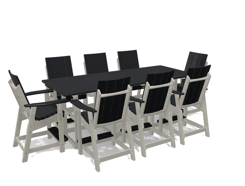 Krahn 40" x 96" Bistro Table with 8 Chairs