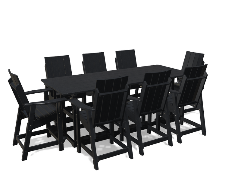 Krahn 40" x 96" Bistro Table with 8 Chairs