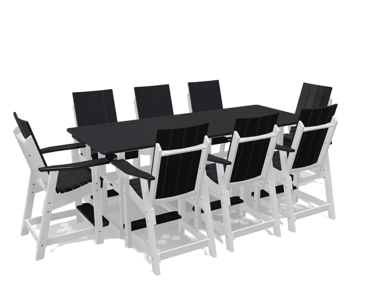 Krahn 40" x 96" Bistro Table with 8 Chairs