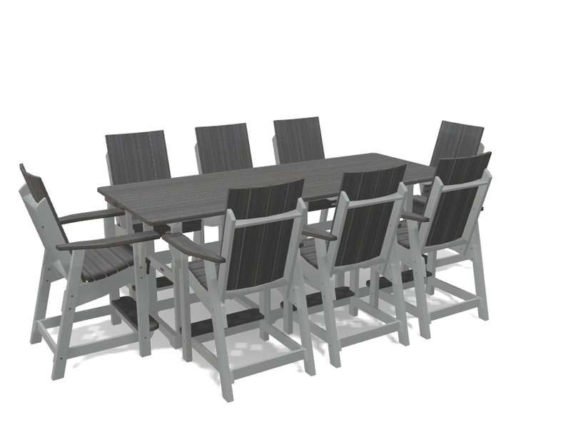 Krahn 40" x 96" Bistro Table with 8 Chairs