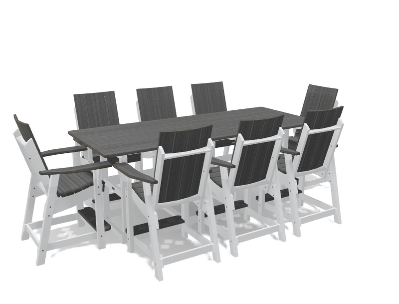 Krahn 40" x 96" Bistro Table with 8 Chairs