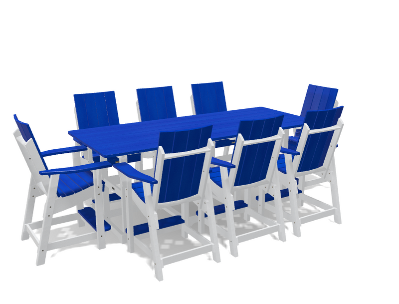 Krahn 40" x 96" Bistro Table with 8 Chairs