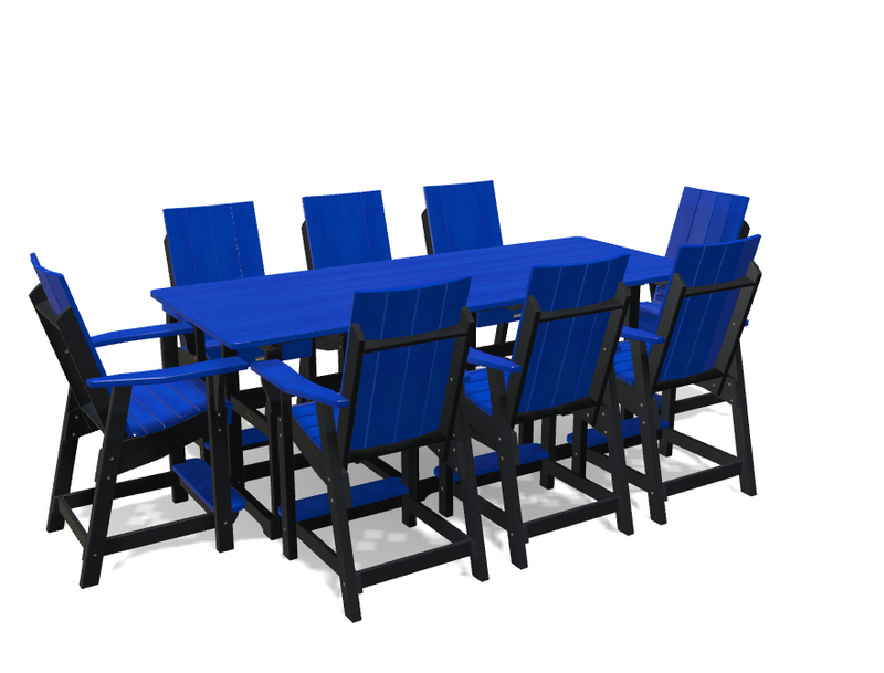 Krahn 40" x 96" Bistro Table with 8 Chairs