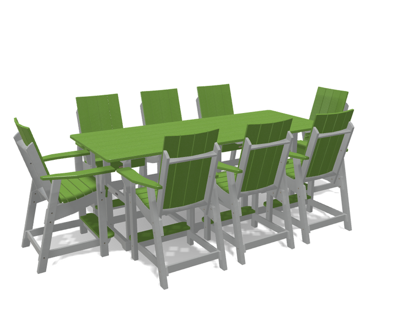 Krahn 40" x 96" Bistro Table with 8 Chairs