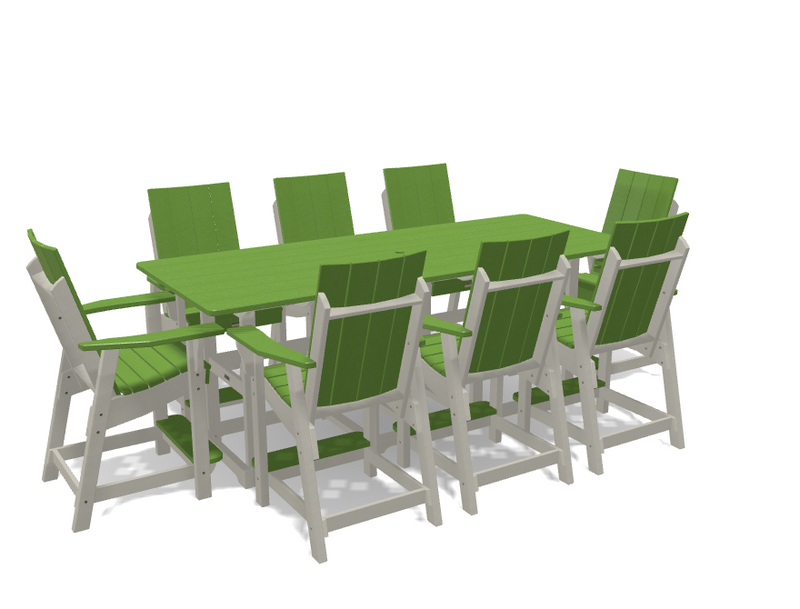Krahn 40" x 96" Bistro Table with 8 Chairs