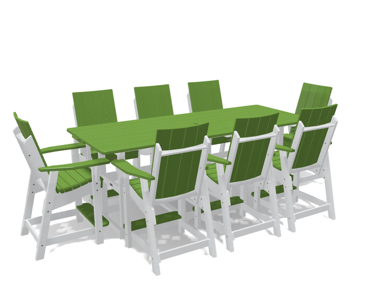 Krahn 40" x 96" Bistro Table with 8 Chairs