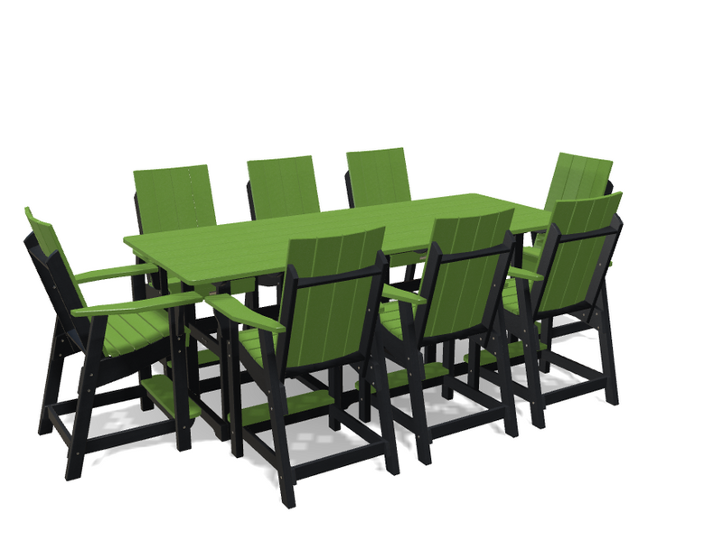Krahn 40" x 96" Bistro Table with 8 Chairs