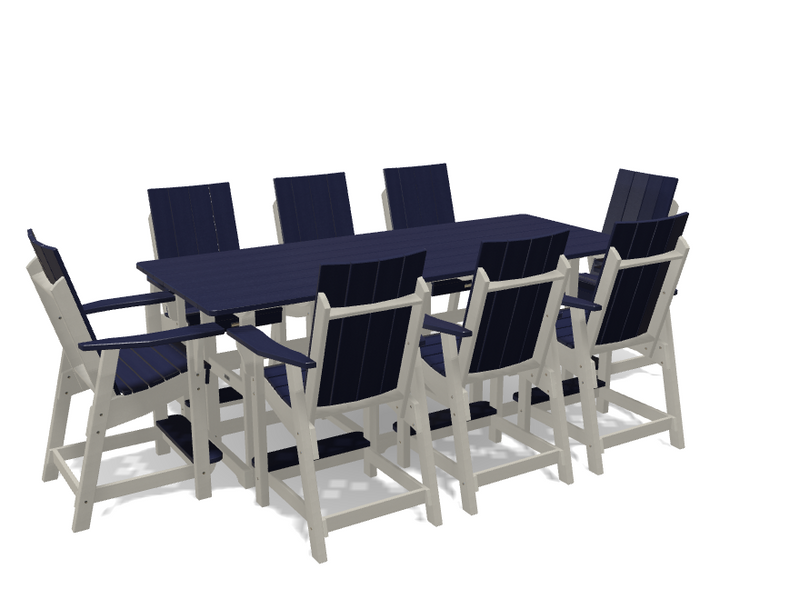 Krahn 40" x 96" Bistro Table with 8 Chairs