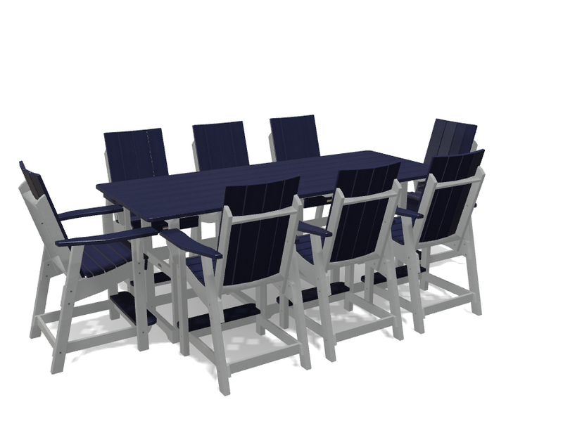 Krahn 40" x 96" Bistro Table with 8 Chairs