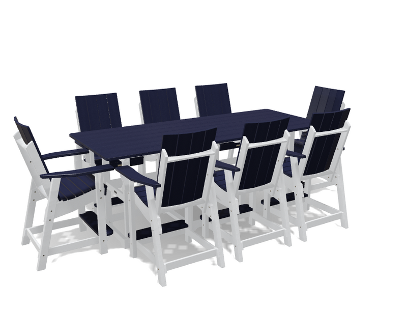 Krahn 40" x 96" Bistro Table with 8 Chairs