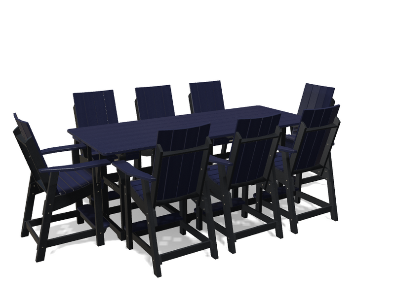 Krahn 40" x 96" Bistro Table with 8 Chairs
