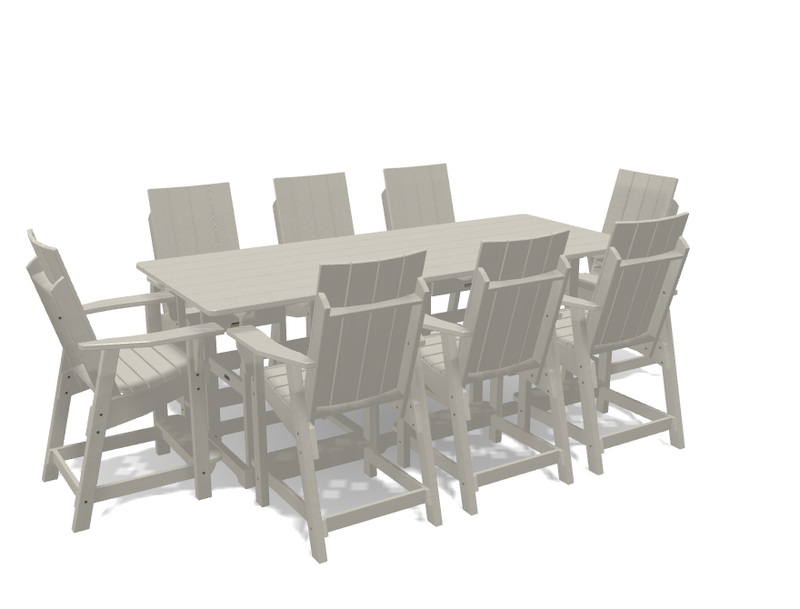Krahn 40" x 96" Bistro Table with 8 Chairs