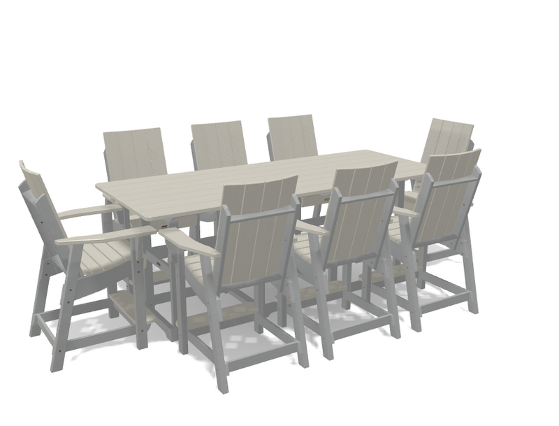 Krahn 40" x 96" Bistro Table with 8 Chairs