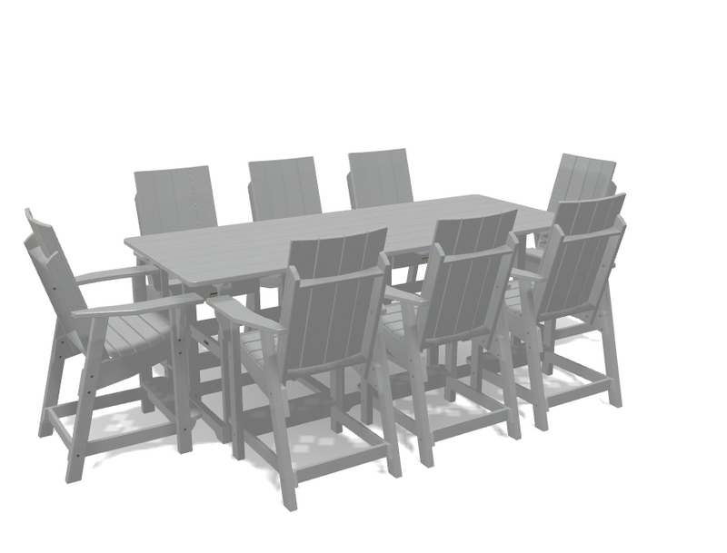 Krahn 40" x 96" Bistro Table with 8 Chairs