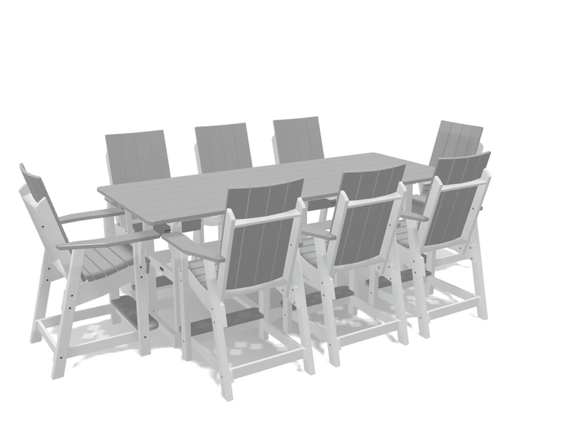 Krahn 40" x 96" Bistro Table with 8 Chairs