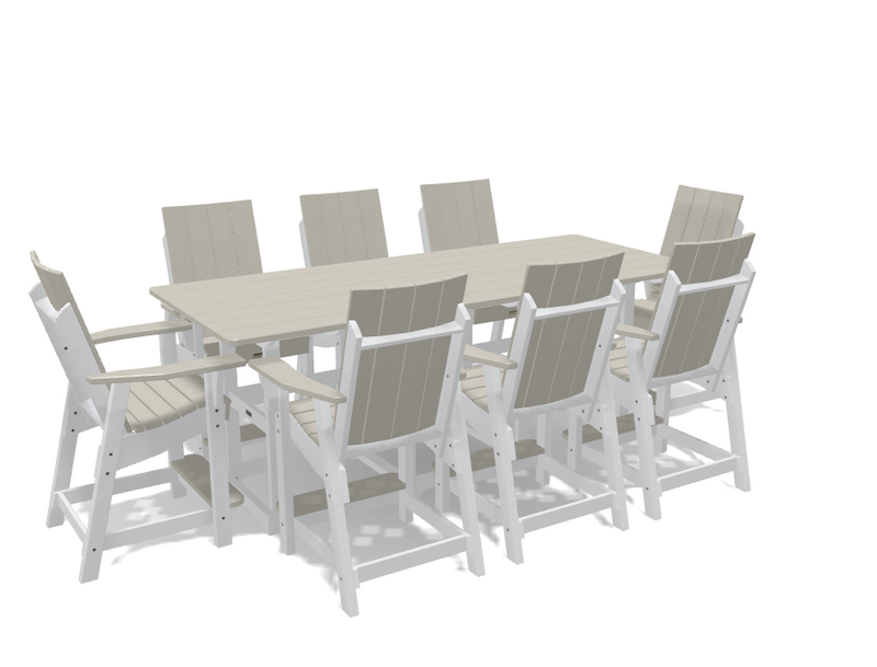 Krahn 40" x 96" Bistro Table with 8 Chairs