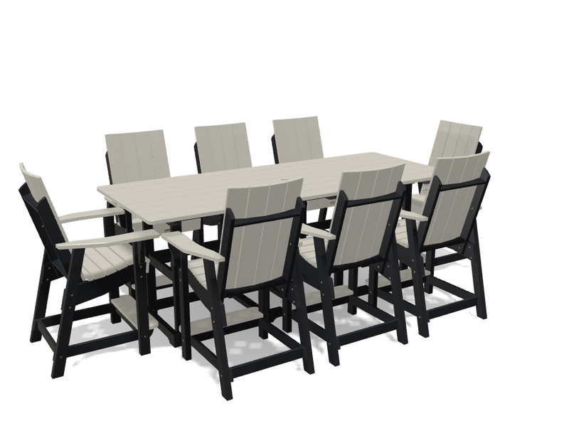 Krahn 40" x 96" Bistro Table with 8 Chairs