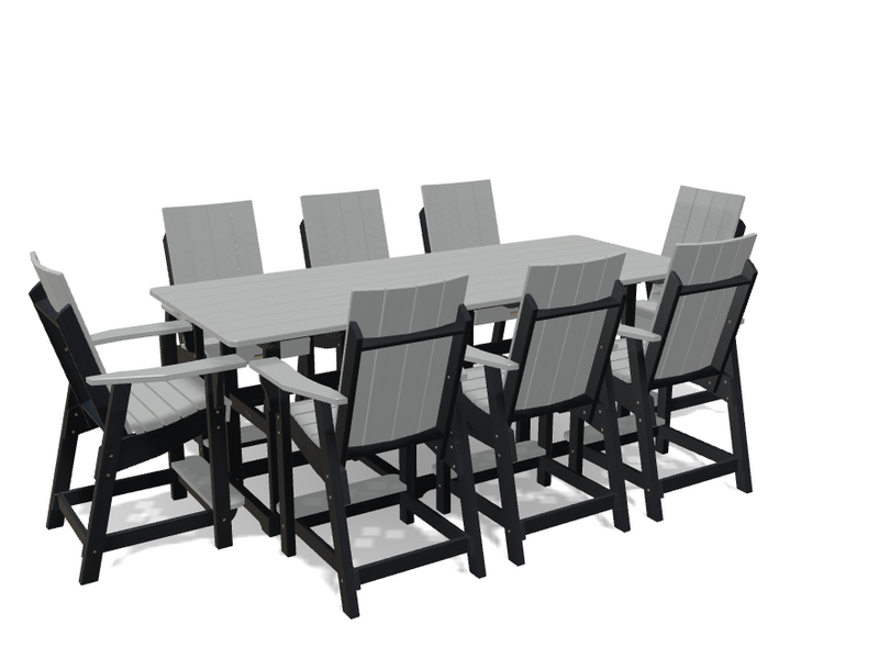 Krahn 40" x 96" Bistro Table with 8 Chairs