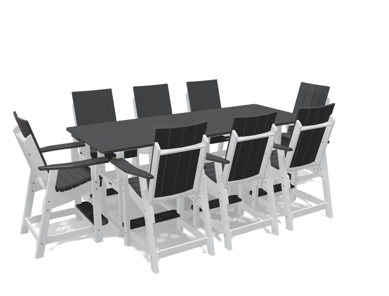 Krahn 40" x 96" Bistro Table with 8 Chairs