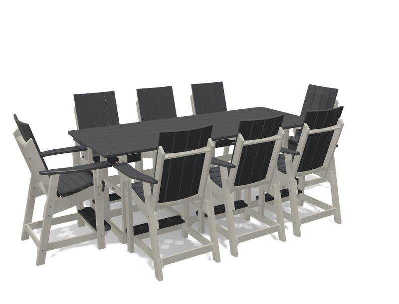 Krahn 40" x 96" Bistro Table with 8 Chairs