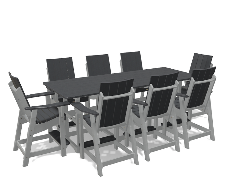 Krahn 40" x 96" Bistro Table with 8 Chairs