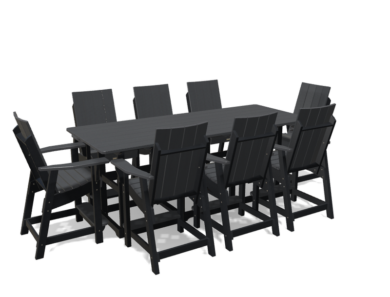 Krahn 40" x 96" Bistro Table with 8 Chairs