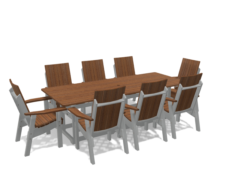 Krahn 40" x 96" Dining Table with 8 Chairs