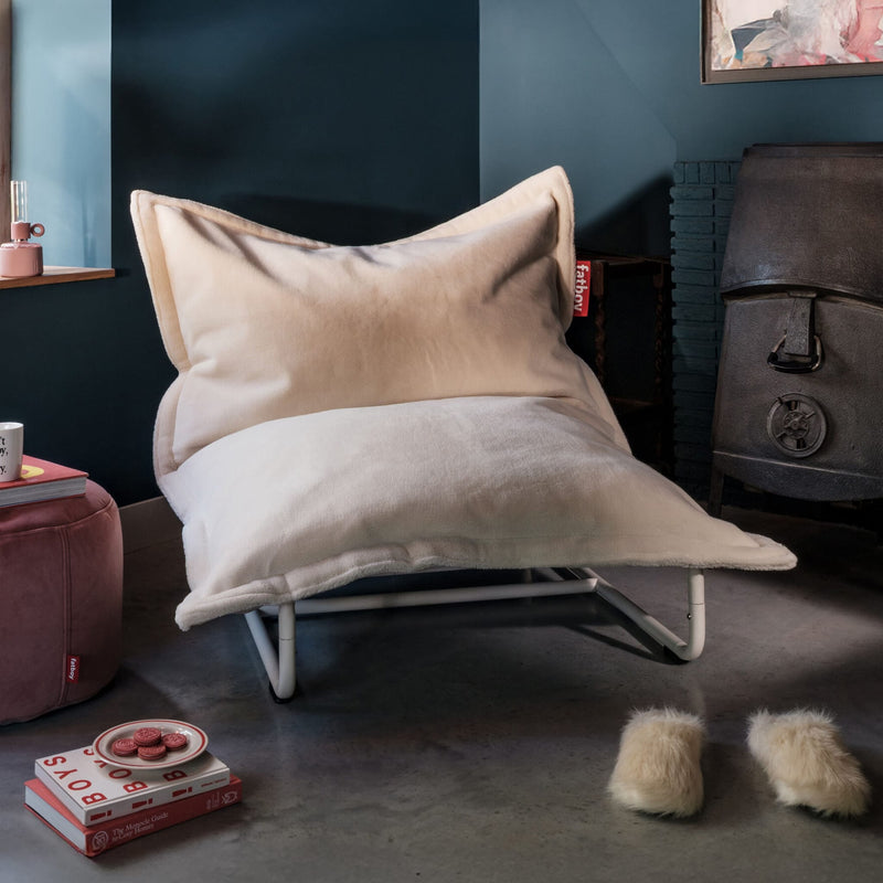 Beanbase turns your Fatboy bean bag into a comfortable lounge chair.