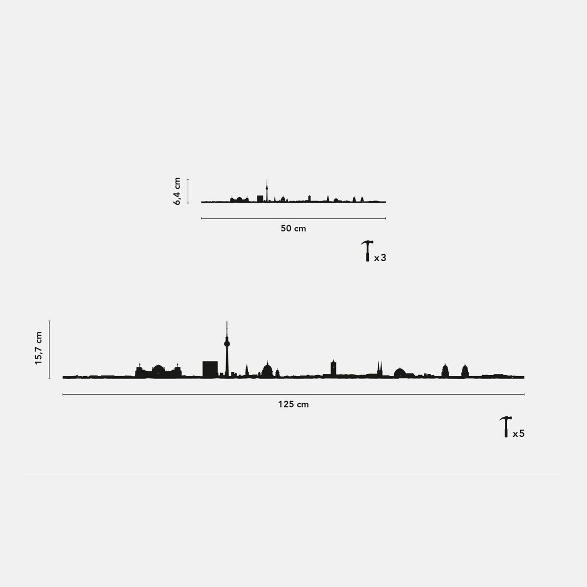 Sleek Berlin Line silhouette highlights the architectural essence of Berlin&#39;s iconic landmarks for urban culture lovers.