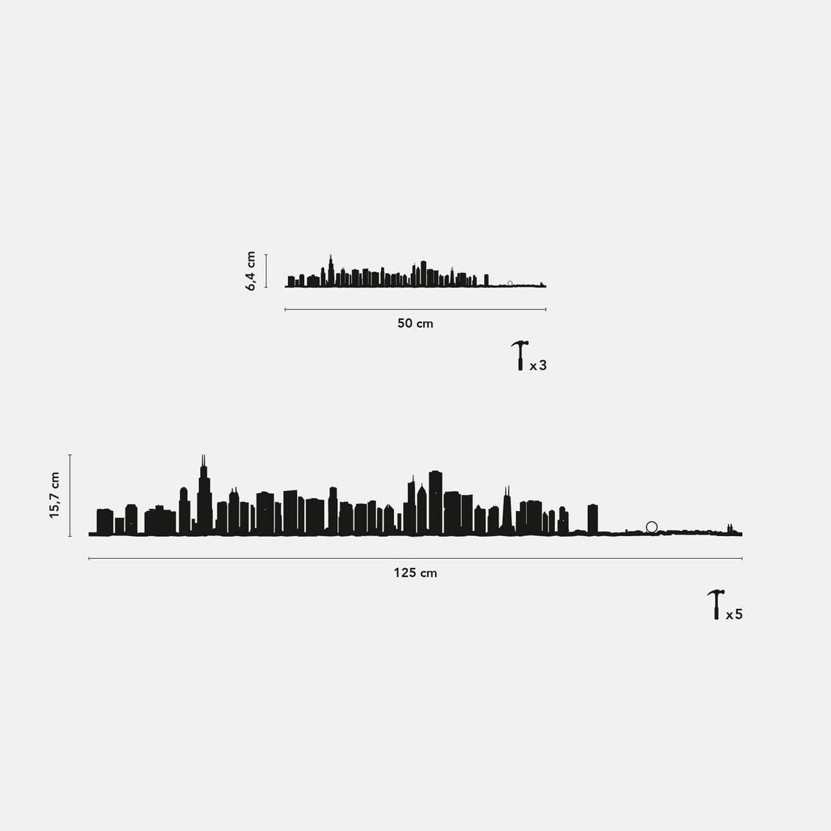 Sleek Chicago Line art brings the city&#39;s architectural diversity to life, perfect for décor or as a thoughtful gift.