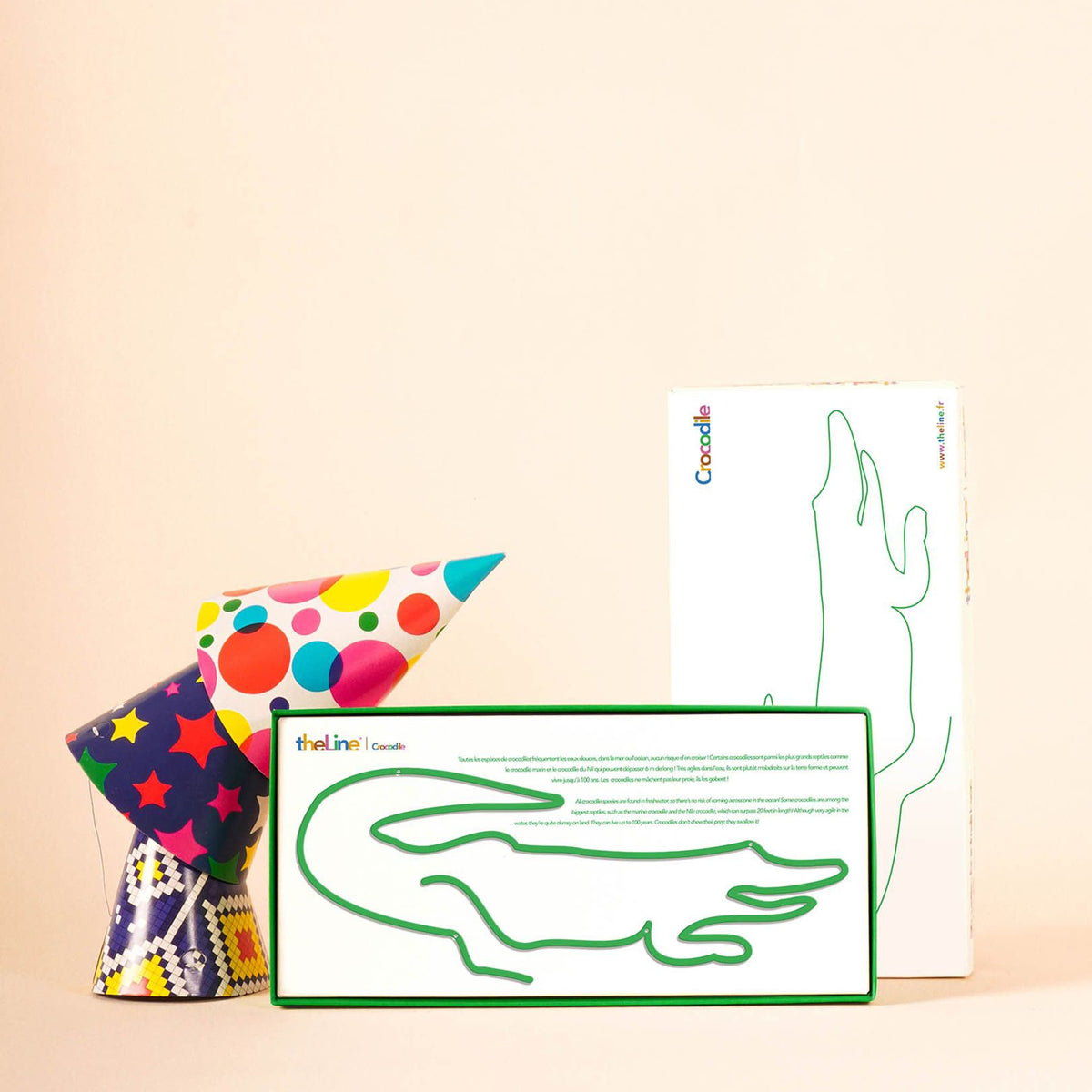 Stylish Crocodile Line art captures a whimsical crocodile, ideal for decorating nurseries, playrooms, or children&#39;s rooms.